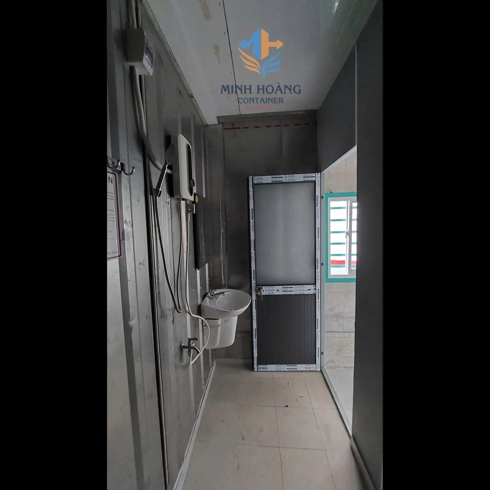 Container Nhà Ở 20 Feet Xanh Ngọc Có Toilet